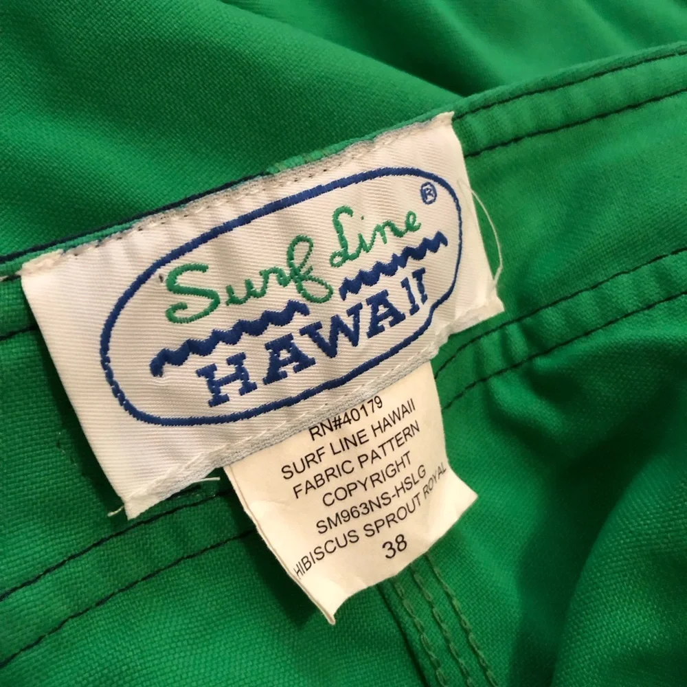 Vintage Surf Line Hawaii Jams World Board Shorts Hibiscus Sprout Royal Men 38